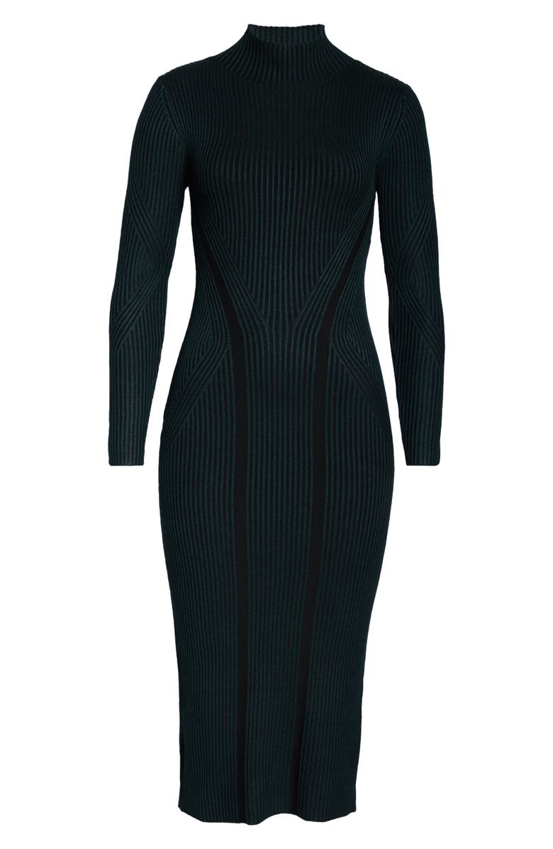 French Connection Simona Long Sleeve Rib Sweater Dress, Alternate, color,