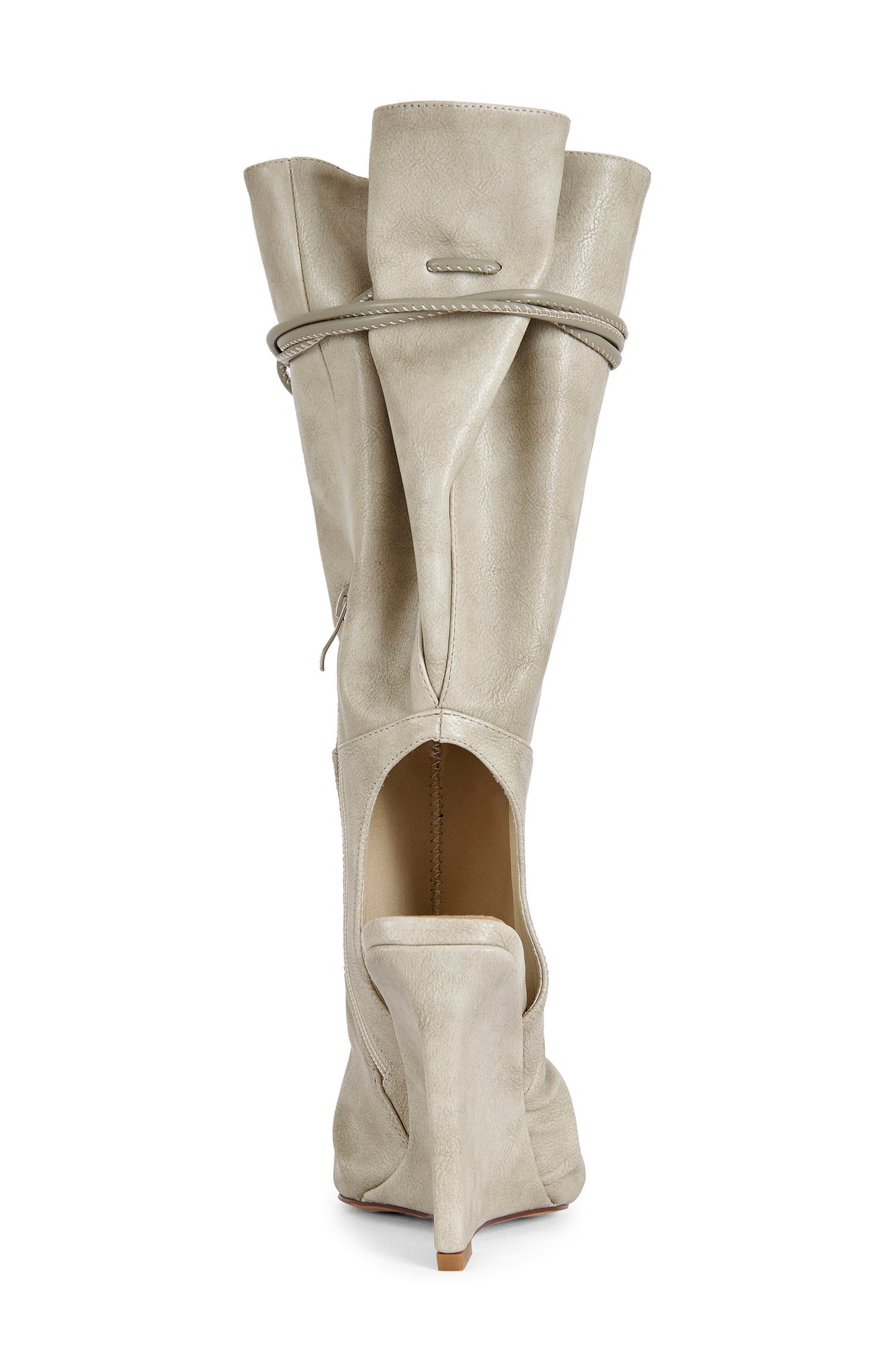 AZALEA WANG Vailen Open Toe Wedge Bootie, Alternate, color, 