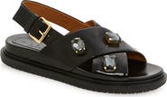 Marni Crystal Crossover Sandal