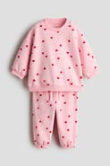H&M 2-piece Printed Sweatshirt Set
