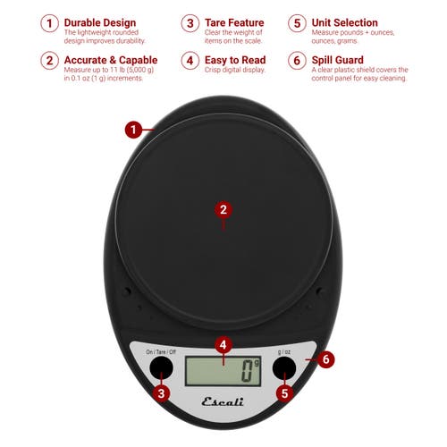 Escali Primo Digital Scale In Black