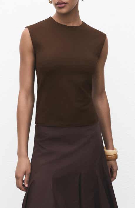 MANGO Fitted Sleeveless Top