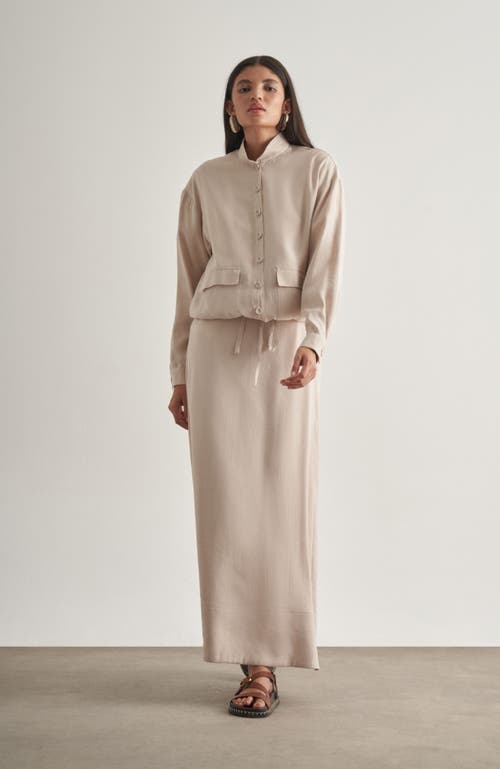Mizalle Maxi Skirt In Gray