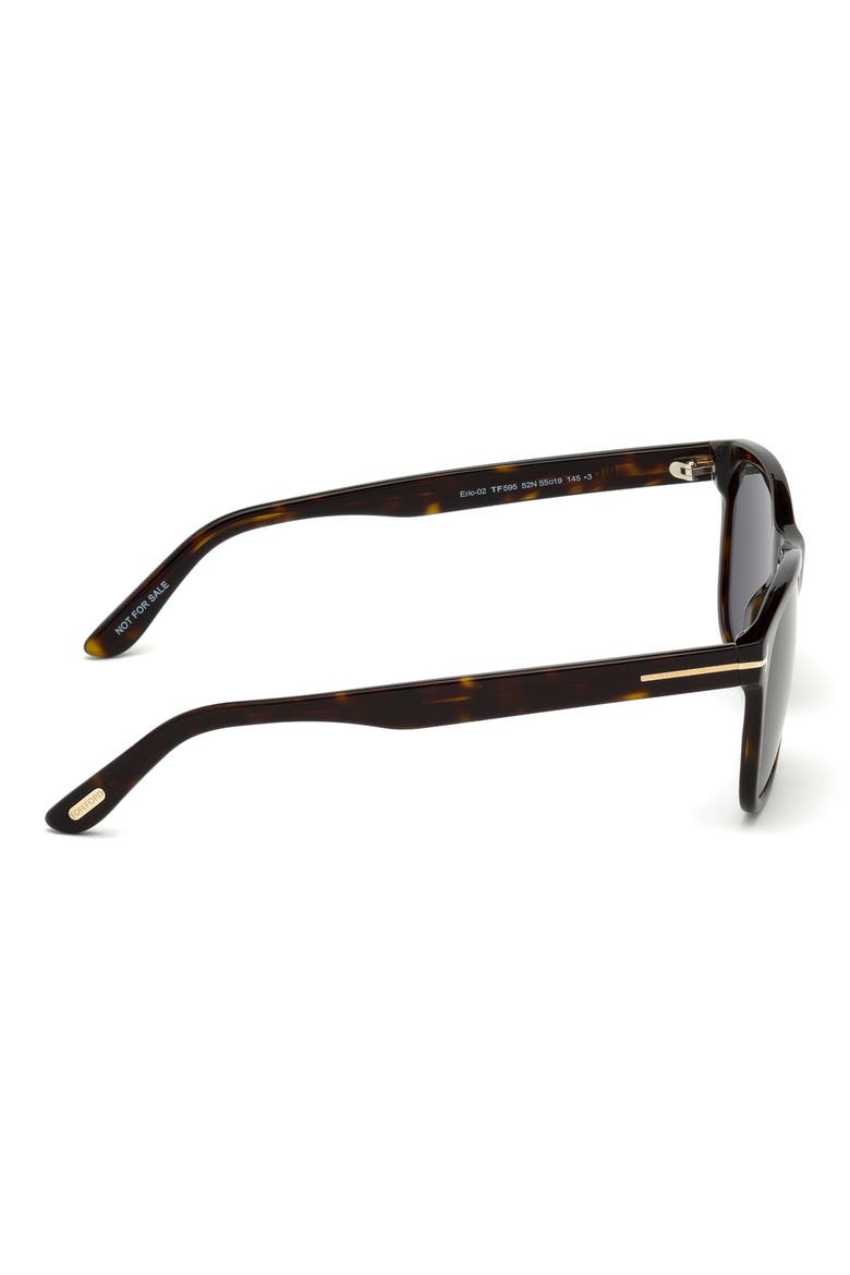 Eric 55mm Sunglasses, Alternate, color, DARK HAVANA / GREEN