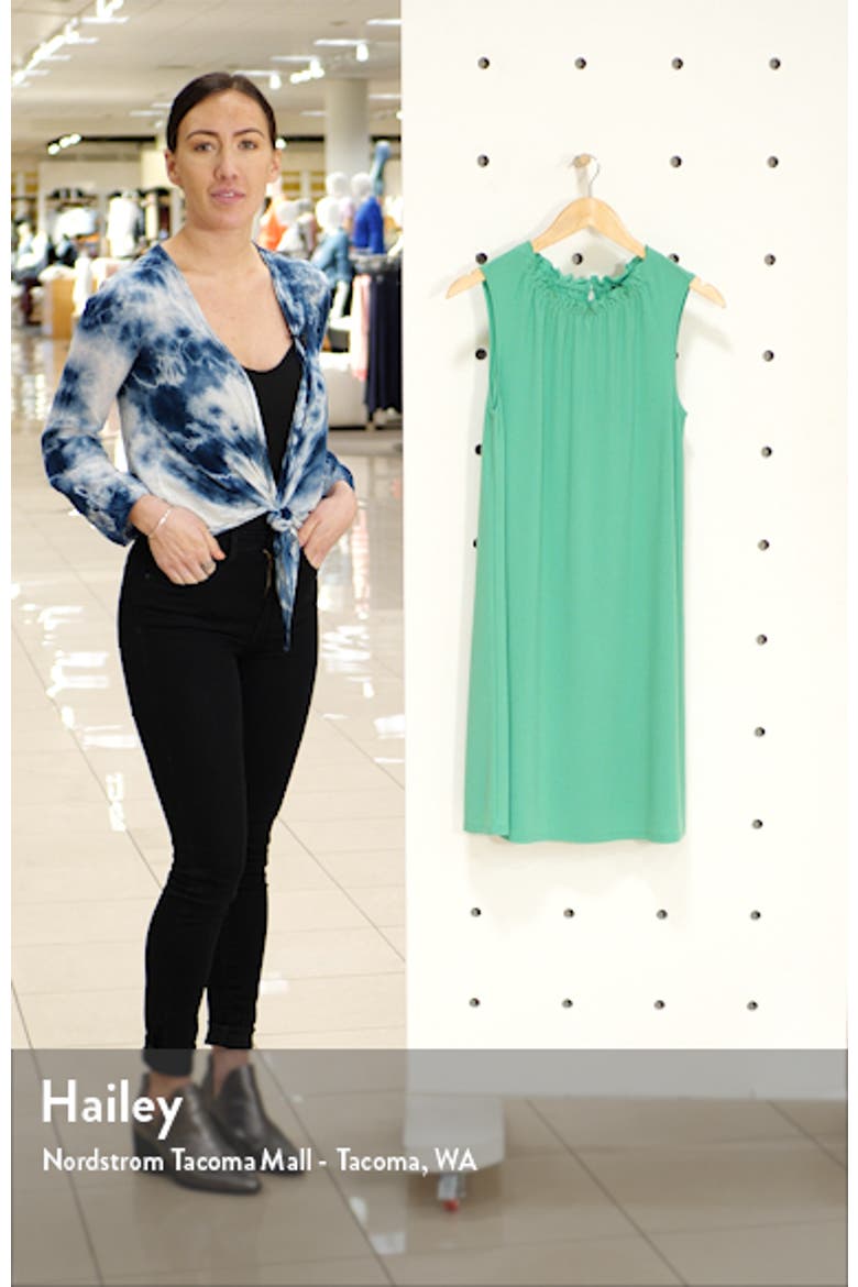 Gathered Neck Knit Dress video