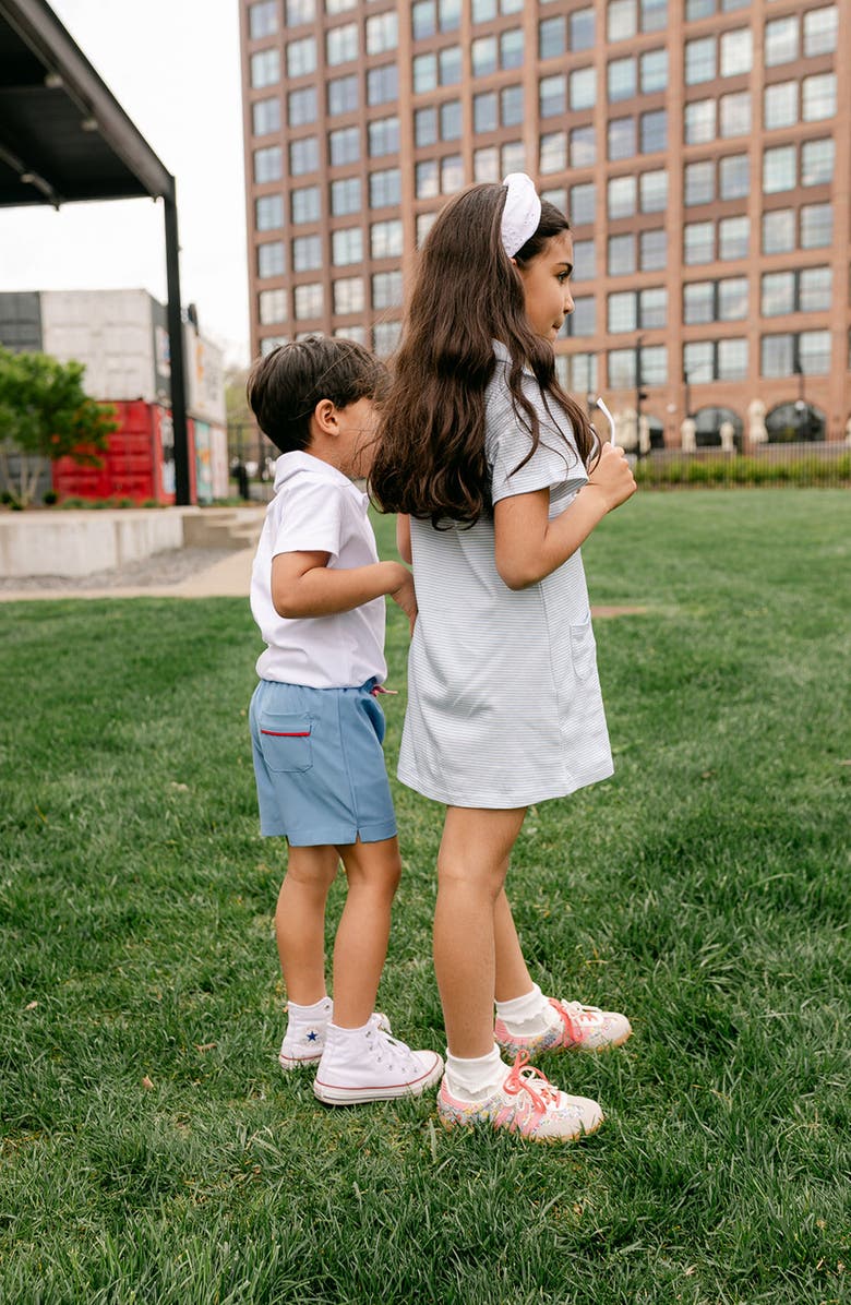 Little Paper Kids Adelaide Striped Polo Dress, Alternate, color, French Blue Stripes