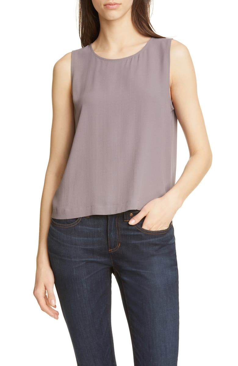 Eileen Fisher Silk Shell, Main, color, 