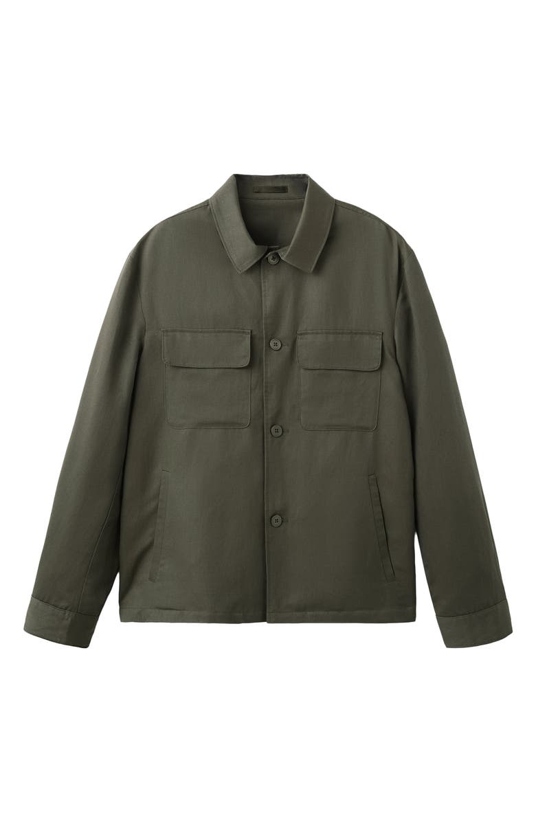 MANGO Rucked Back Jacket, Alternate, color, Medium Brown