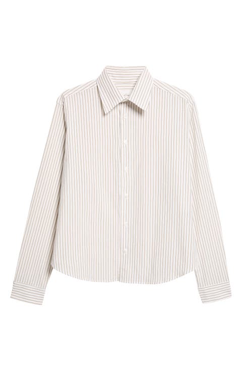 Sherman Stripe Cotton Button-Up Shirt