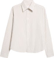 Second Layer Sherman Stripe Cotton Button-Up Shirt