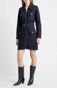 Rails Jefferson Belted Long Sleeve Utility Mini Shirtdress