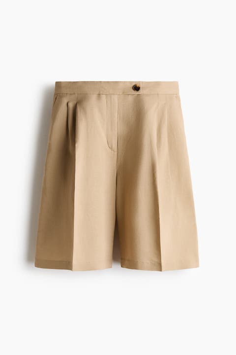 Linen-blend Bermuda Shorts