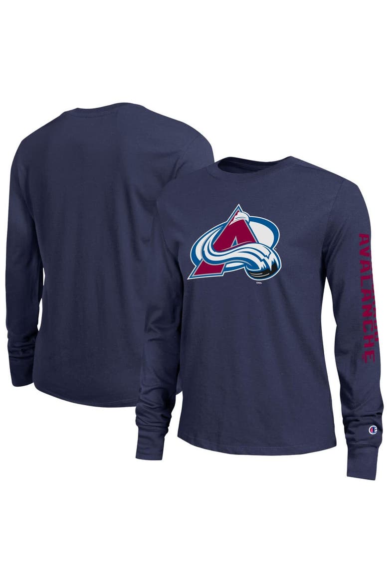 Women's Champion  Blue Colorado Avalanche 2-Hit Long Sleeve T-Shirt, Main, color, Blue