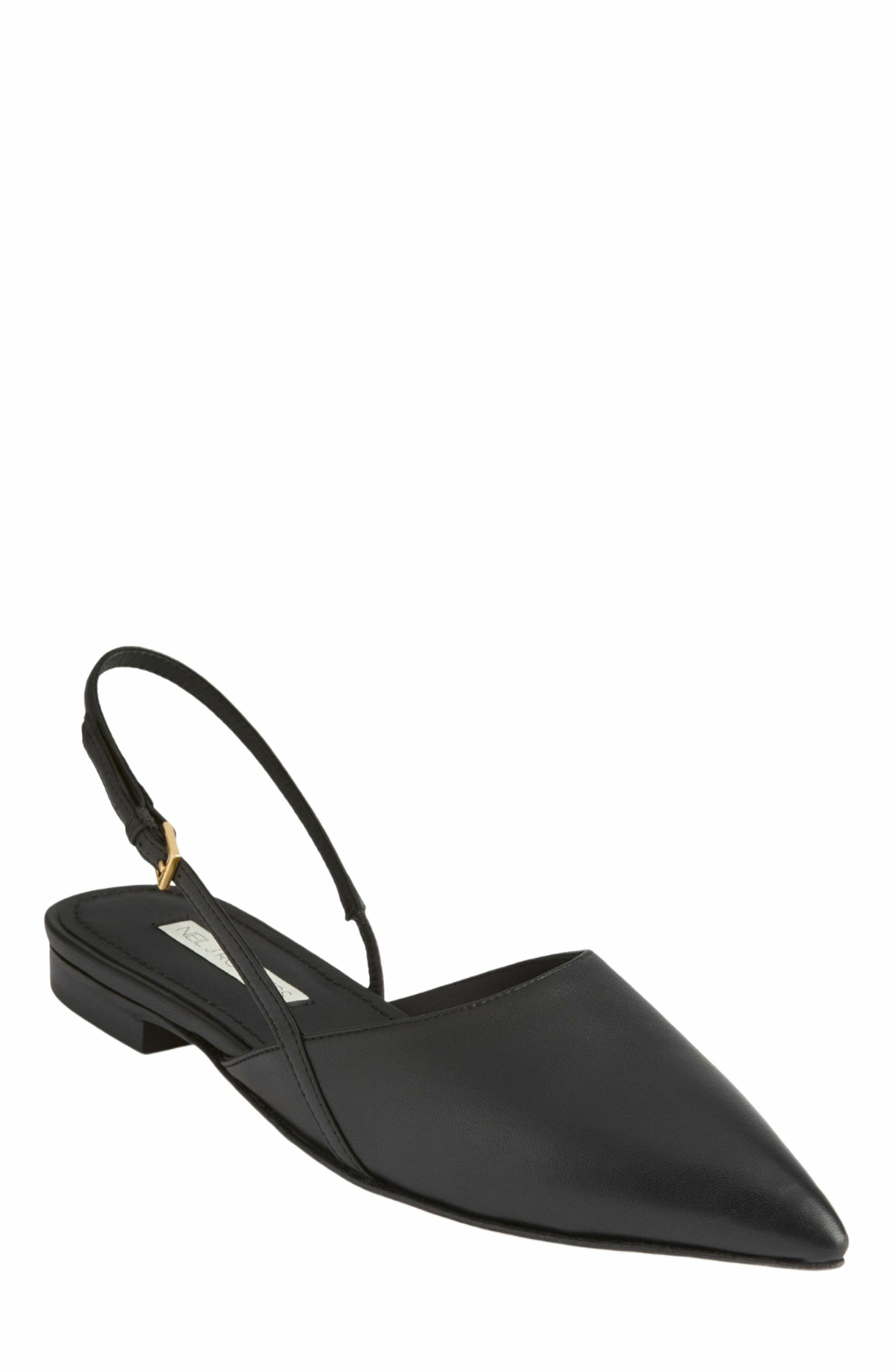 Hannah Flat, Alternate, color, Black Nappa