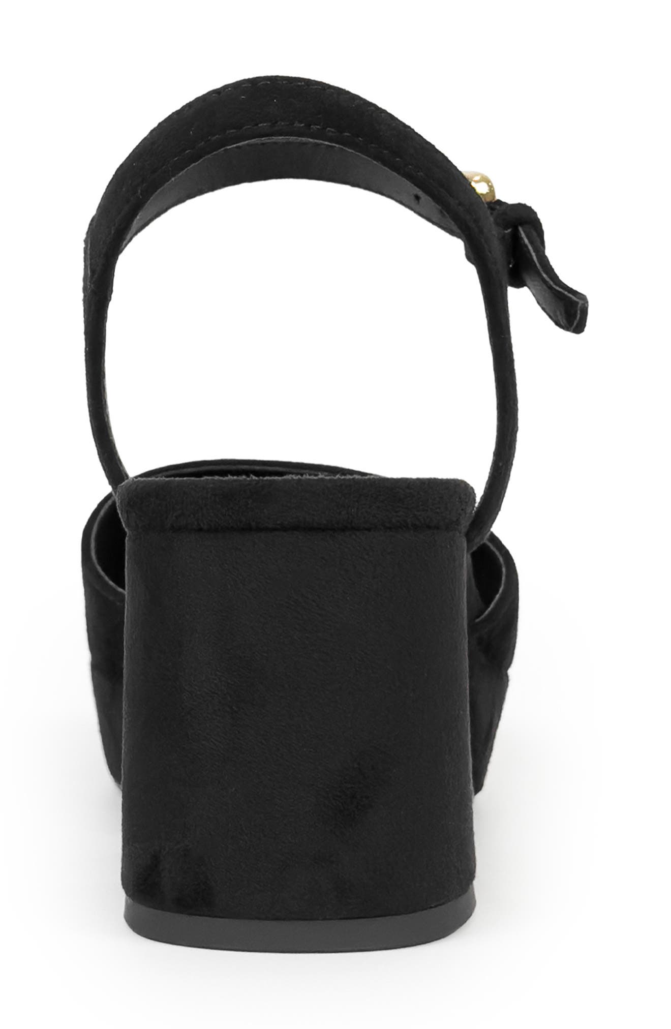 Aerosoles Soir Ankle Strap Platform Pump, Alternate, color, Black Suede