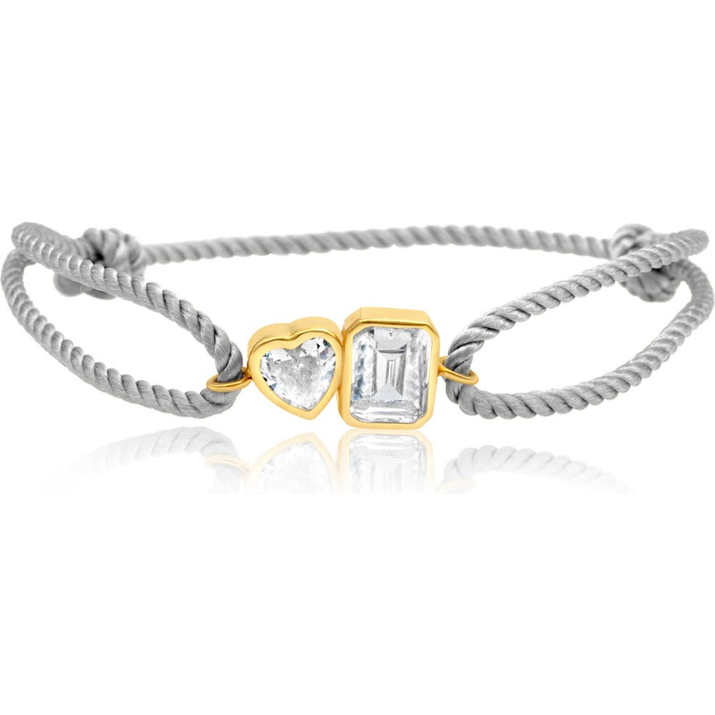 Shymi Cubic Zirconia Corded Slider Bracelet