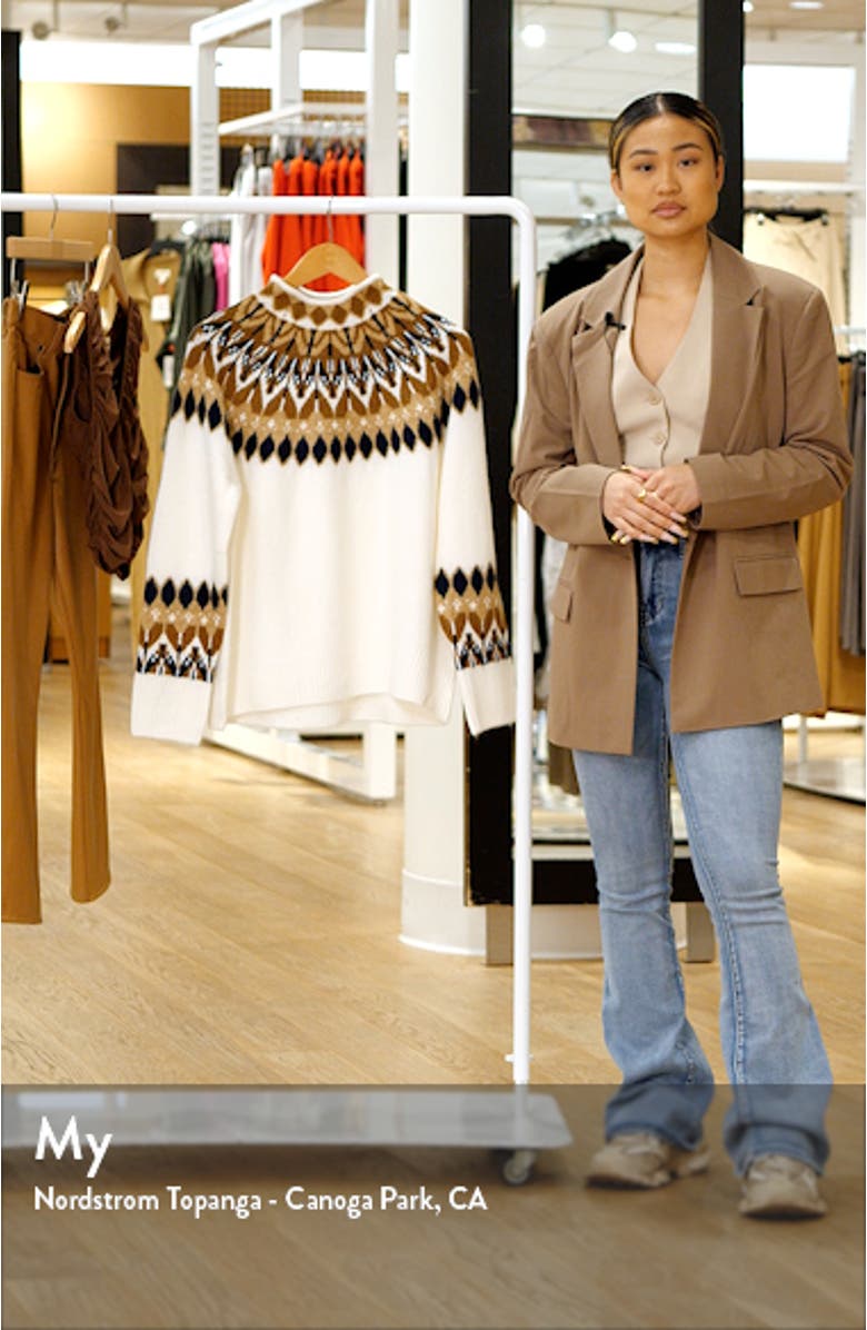 Fair Isle Funnel Neck Sweater, sales video thumbnail