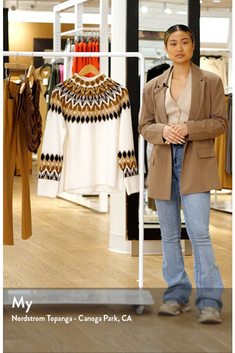 Fair Isle Funnel Neck Sweater video