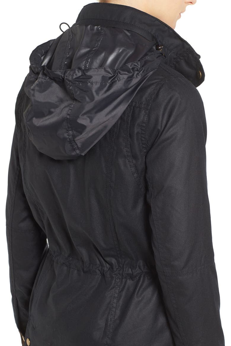 'Badminton' Waterproof Waxed Cotton Jacket, Alternate, color, NAVY