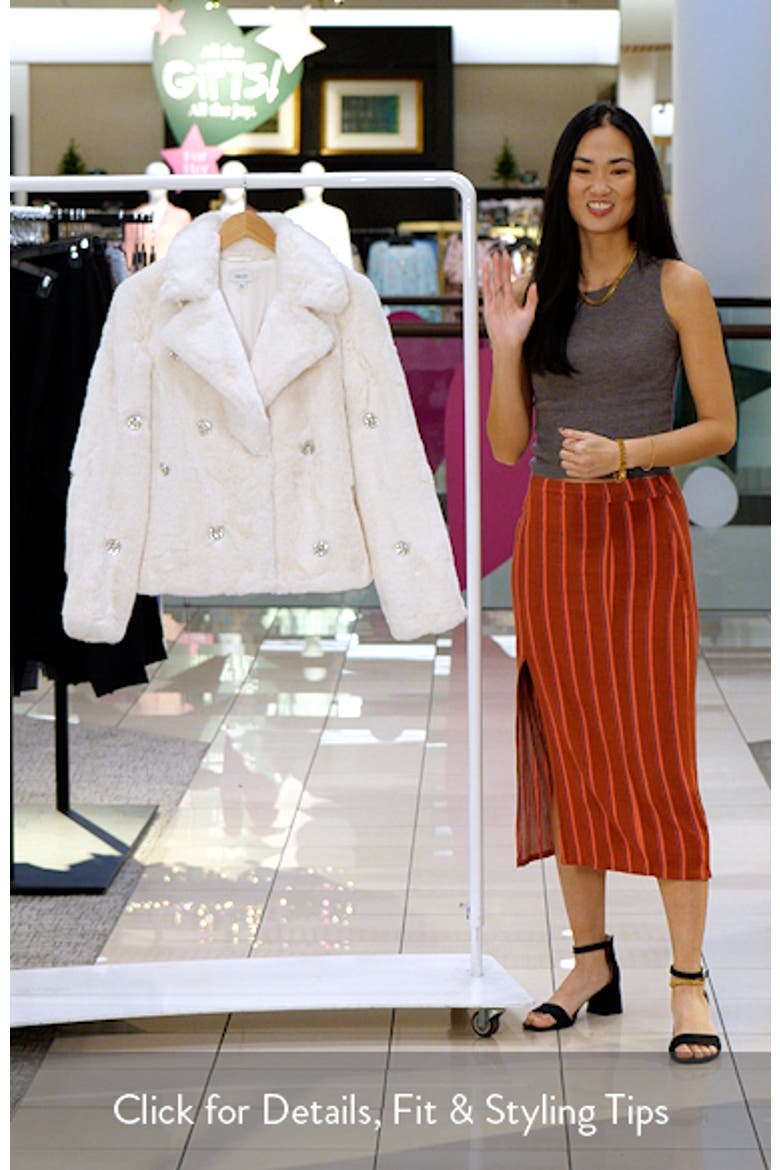 Embellished Faux Fur Coat video