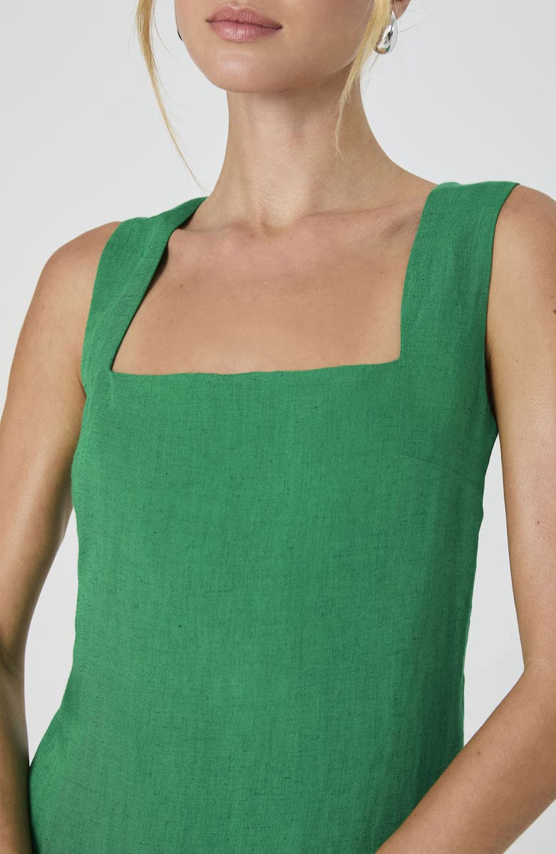 French Connection Birdie Square Neck Minidress, Alternate, color, Green Tambourine