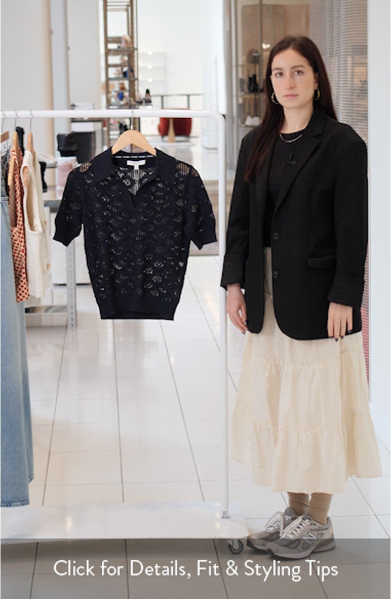 The Courtside Open Stitch Polo Sweater, sales video thumbnail