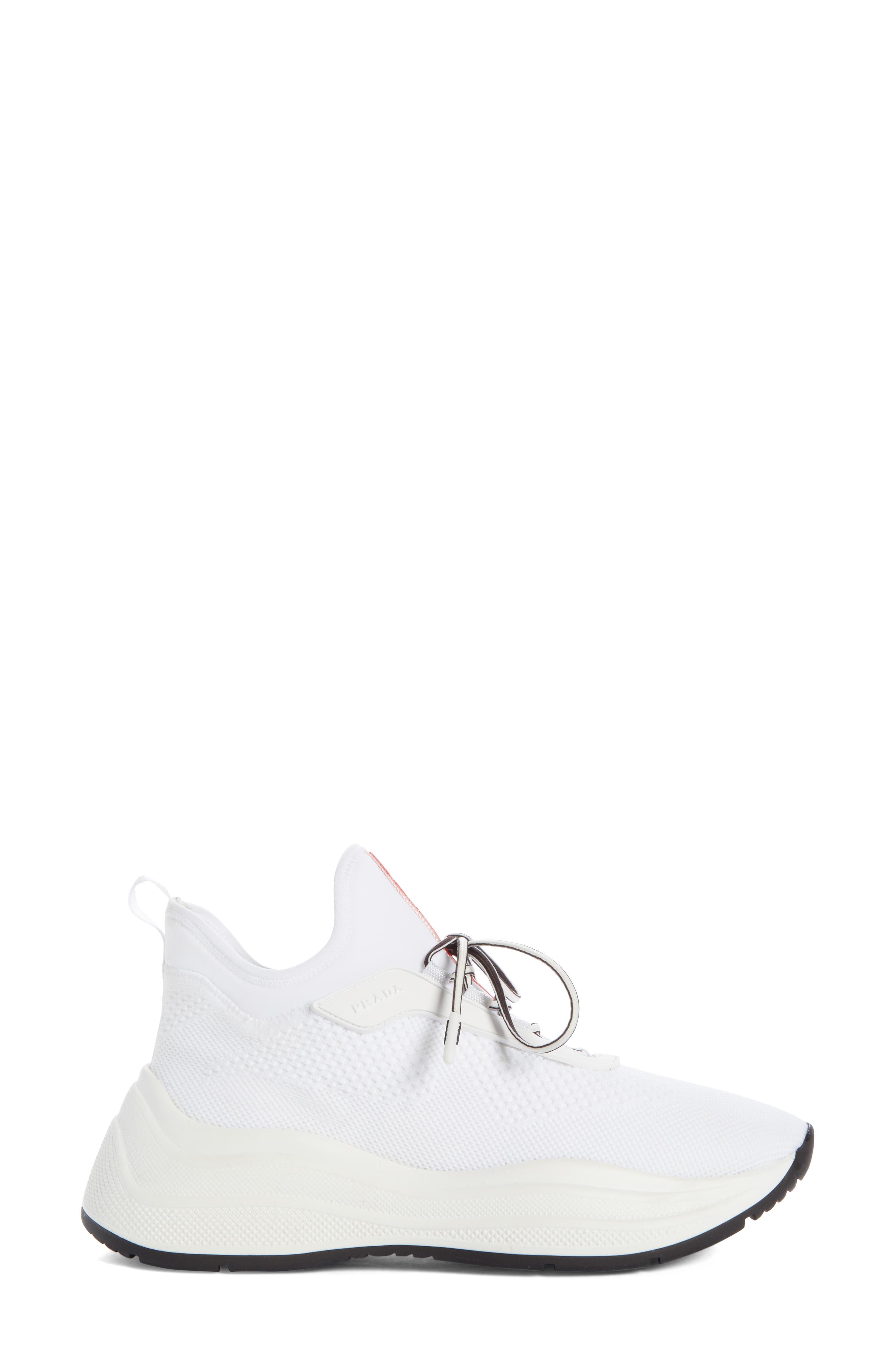 Knit Sock Sneaker, Alternate, color, WHITE