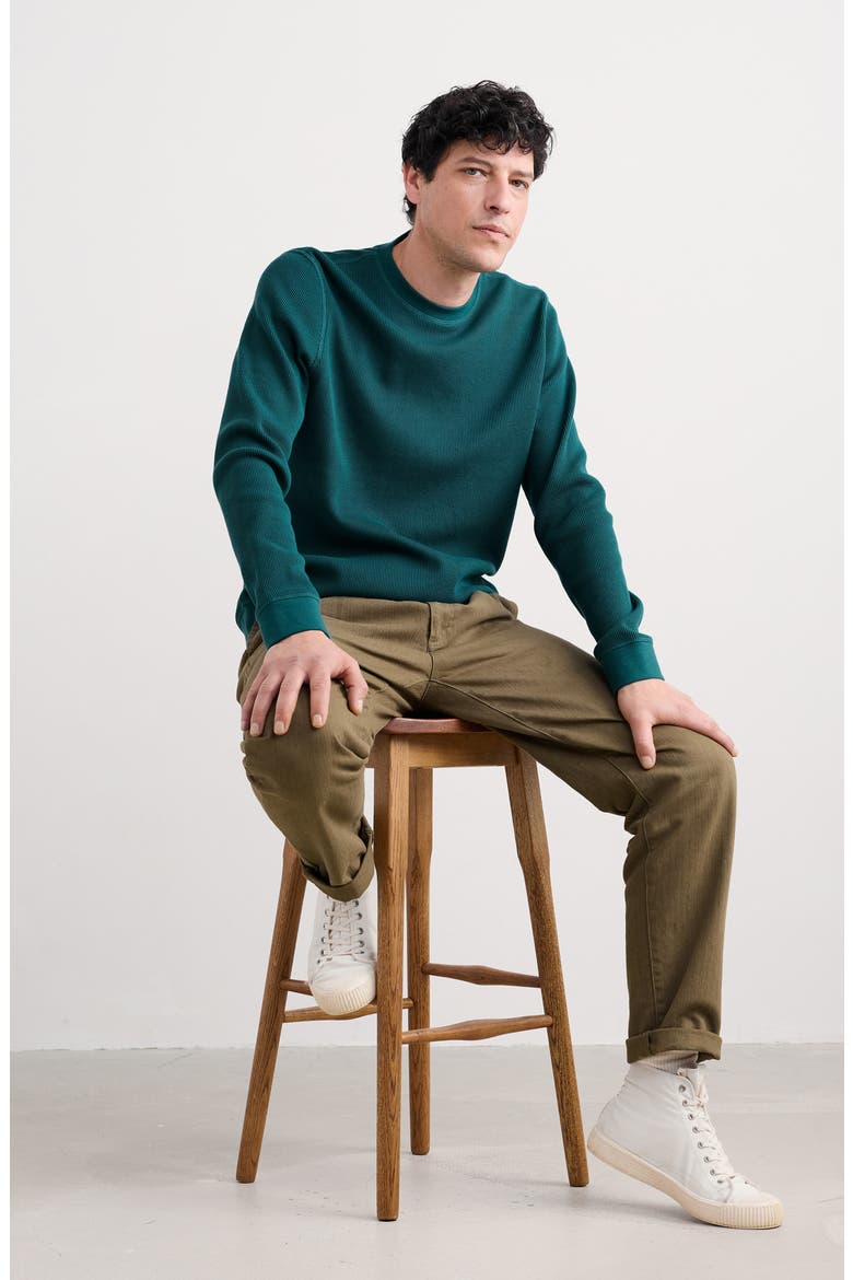 Jackline Waffle Knit Organic Cotton T-Shirt, Alternate, color, KINGFISHER