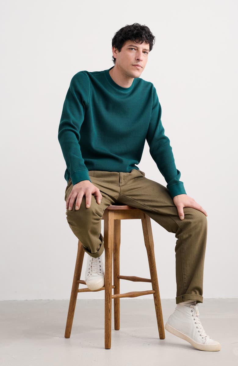 Seasalt Cornwall Jackline Waffle Knit Organic Cotton T-Shirt, Alternate, color, Kingfisher