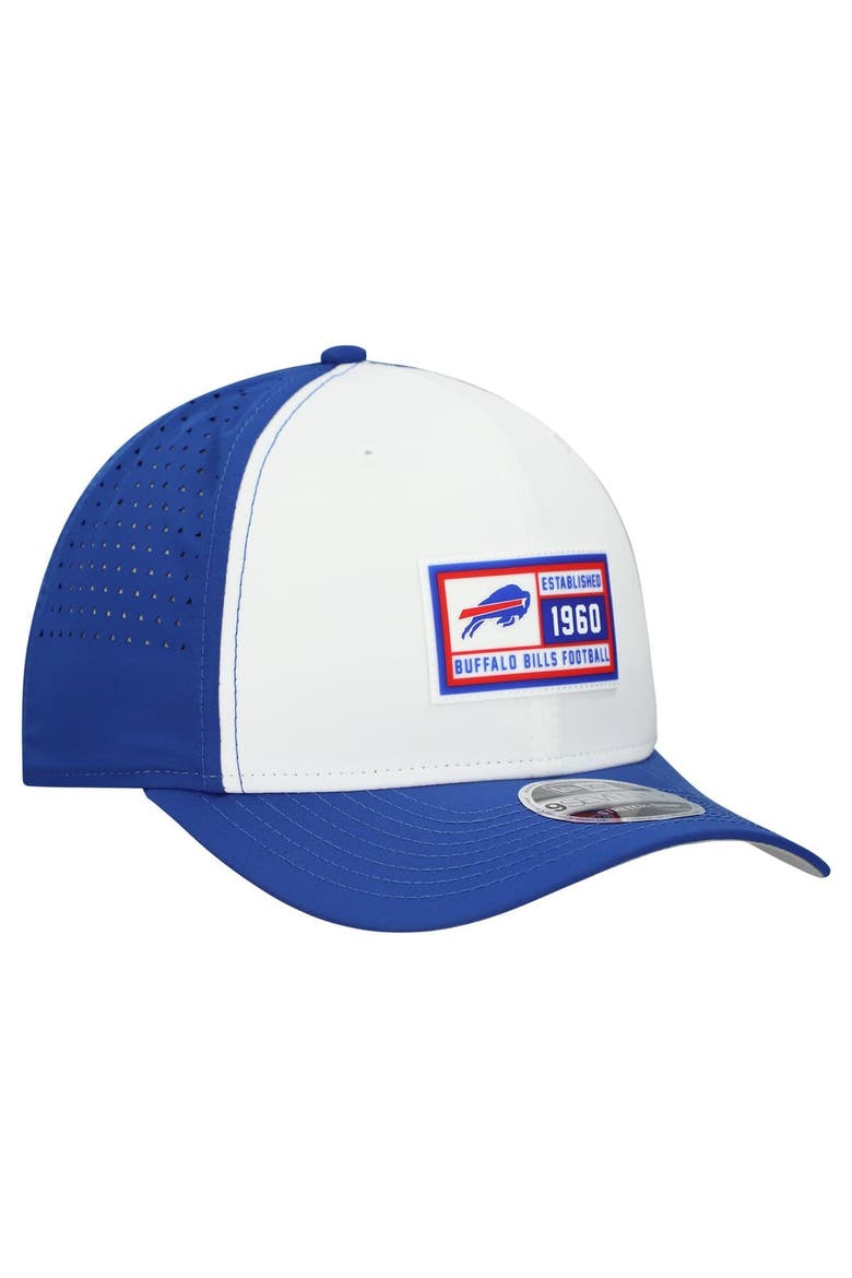 Men's New Era  White/Royal Buffalo Bills Established Patch 9SEVENTY Adjustable Hat, Alternate, color, White