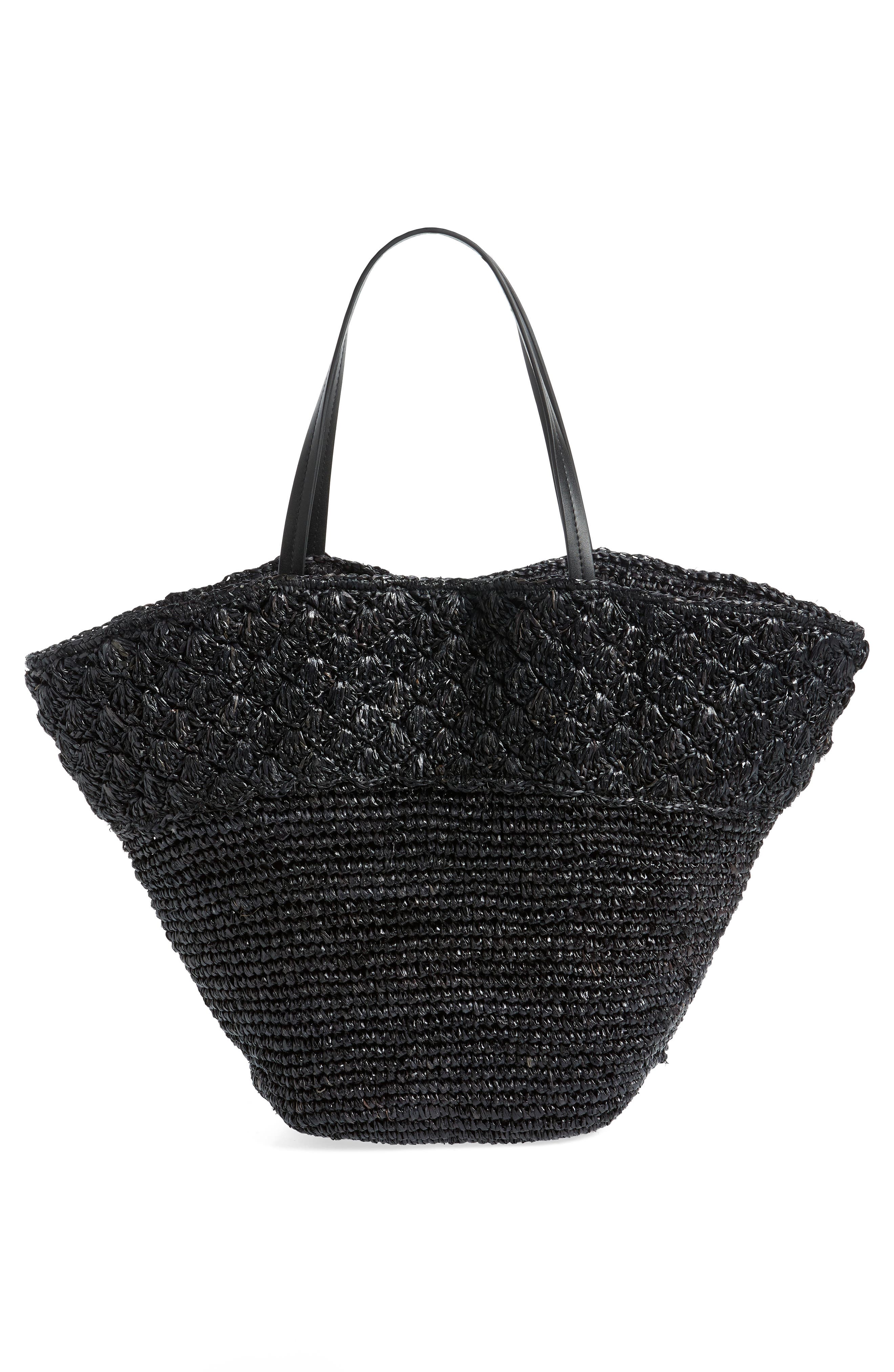 BTB Los Angeles Sera Straw Tote, Alternate, color, 