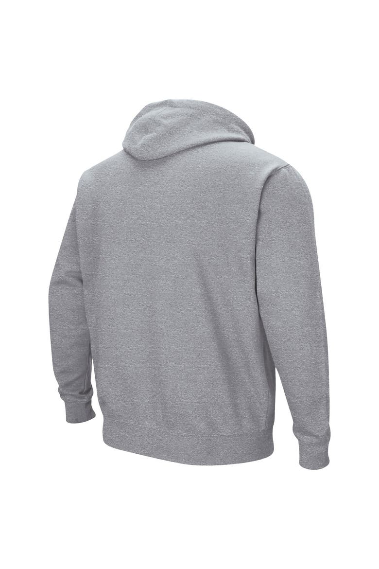 Men's Colosseum Heathered Gray UC Davis Aggies Arch and Logo Pullover Hoodie, Alternate, color, Heather Gray