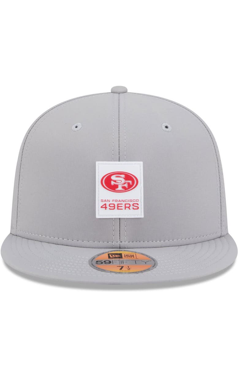 New Era Men's New Era Gray San Francisco 49ers 2025 Sideline 59FIFTY Fitted Hat, Alternate, color, Gray
