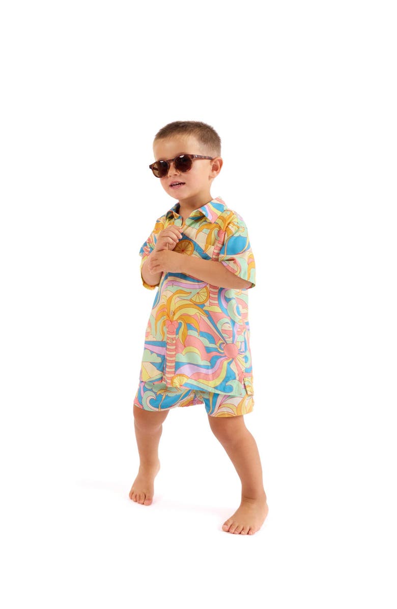 Kenny Flowers The Paradiso - Boys Hawaiian Shirt, Alternate, color, Yellow