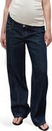 MANGO Over the Bump Seamed Straight Leg Maternity Jeans