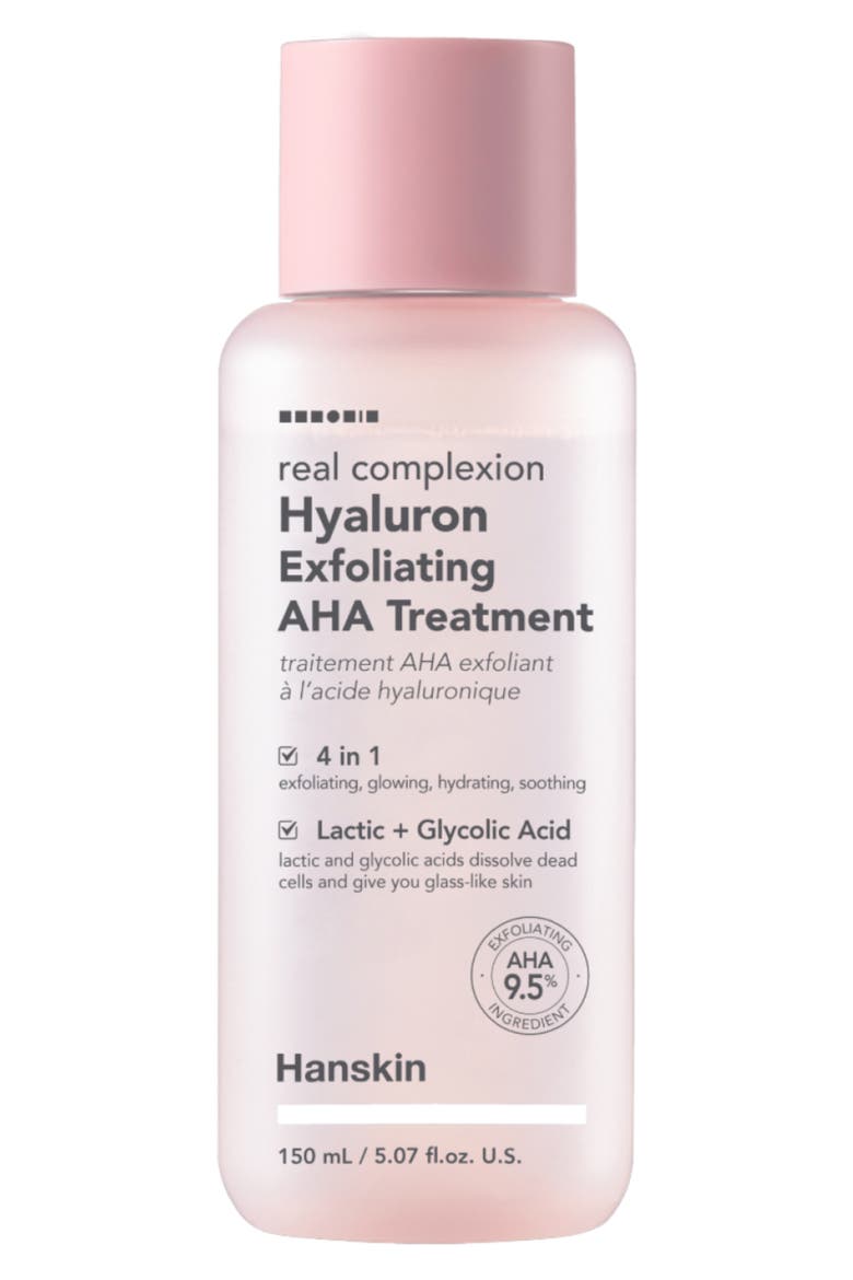 Hyaluron Exfoliating AHA Treatment, Main, color, NO COLOR