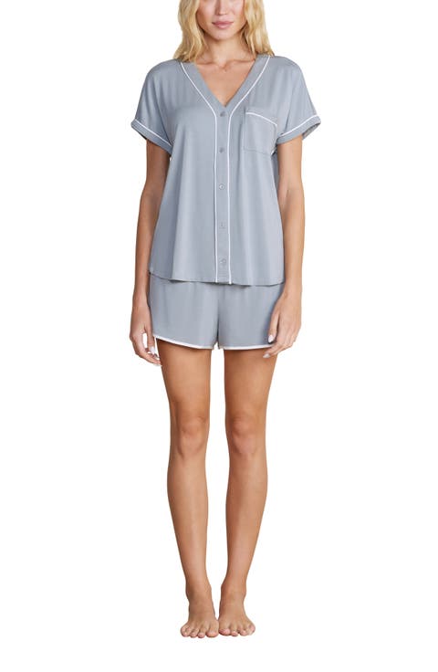 Malibu Collection® Soft Jersey Piped Pajamas