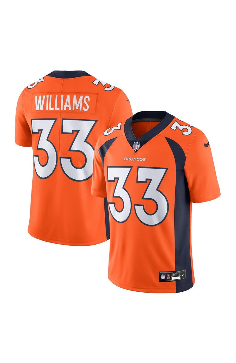 Nike Men's Nike Javonte Williams Orange Denver Broncos  Vapor Untouchable Limited Jersey, Main, color, 