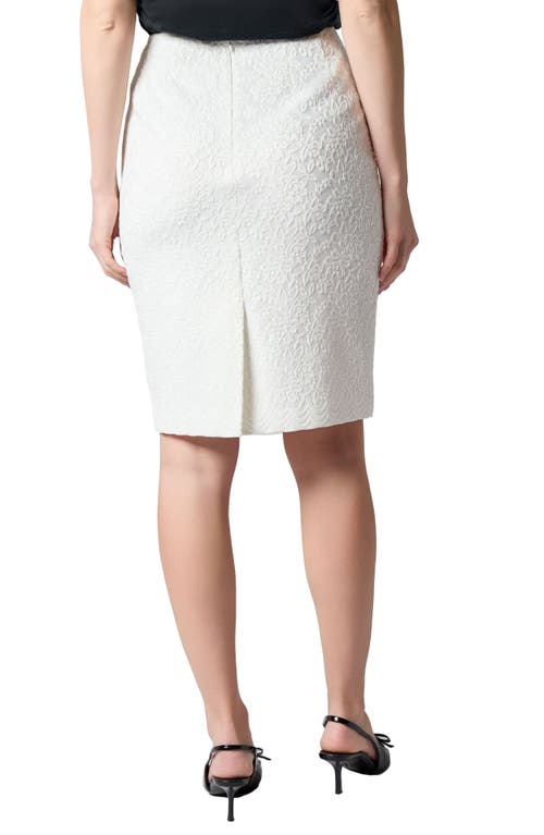 Kasper Lace Pencil Skirt In Lily White