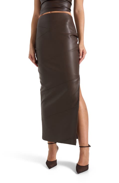 Daisy Leather Midaxi Skirt