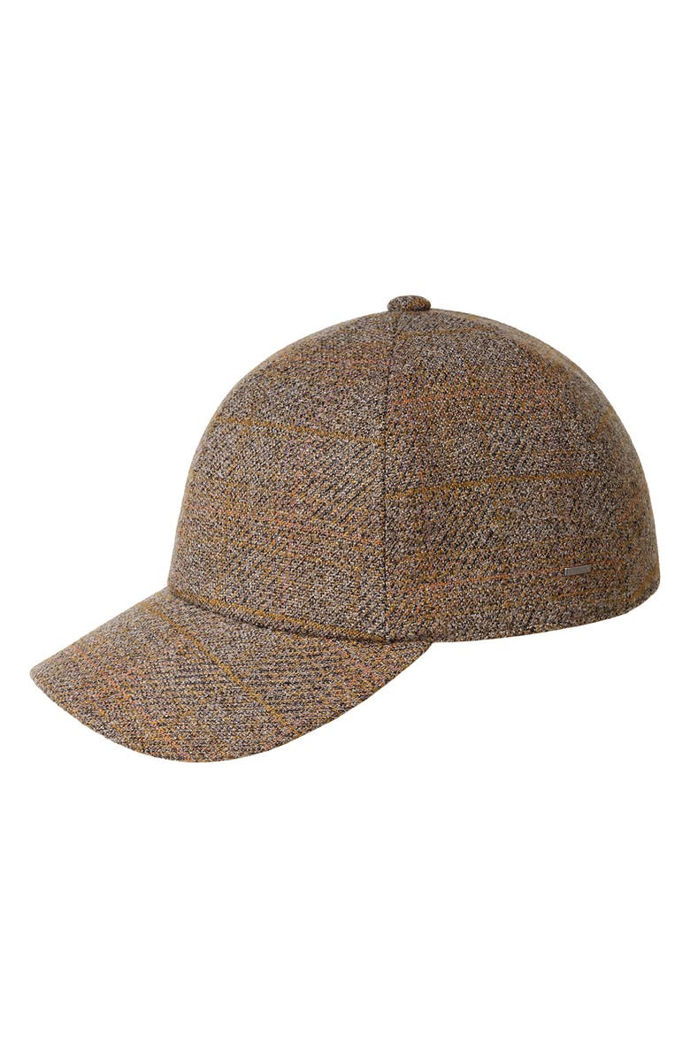 Bailey Nesbit Plaid Baseball Cap with Convertible Earflaps, Alternate, color, Tan Multi Plaid