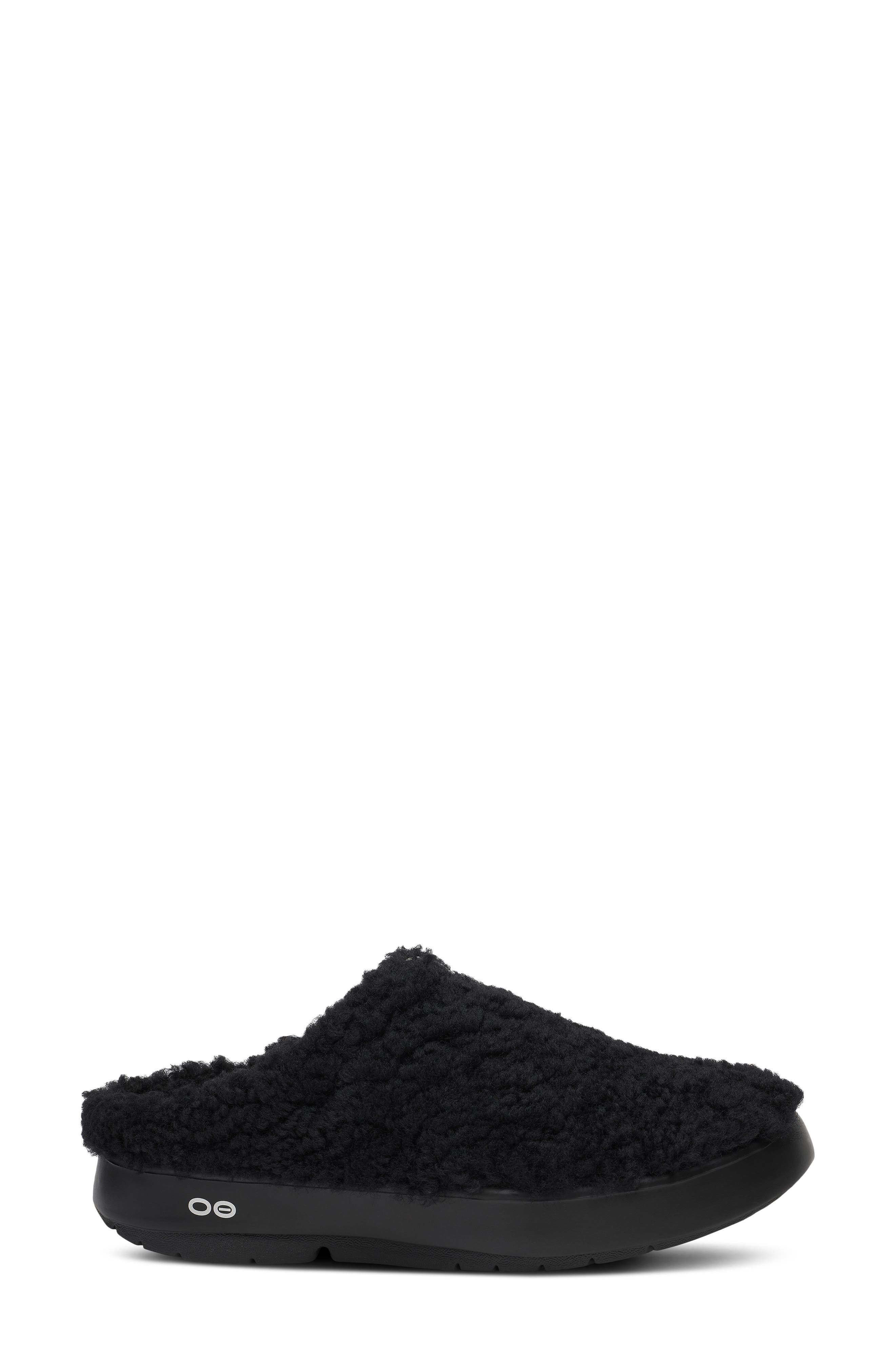 Oocoozie High-Pile Fleece Slipper, Alternate, color, BLACK
