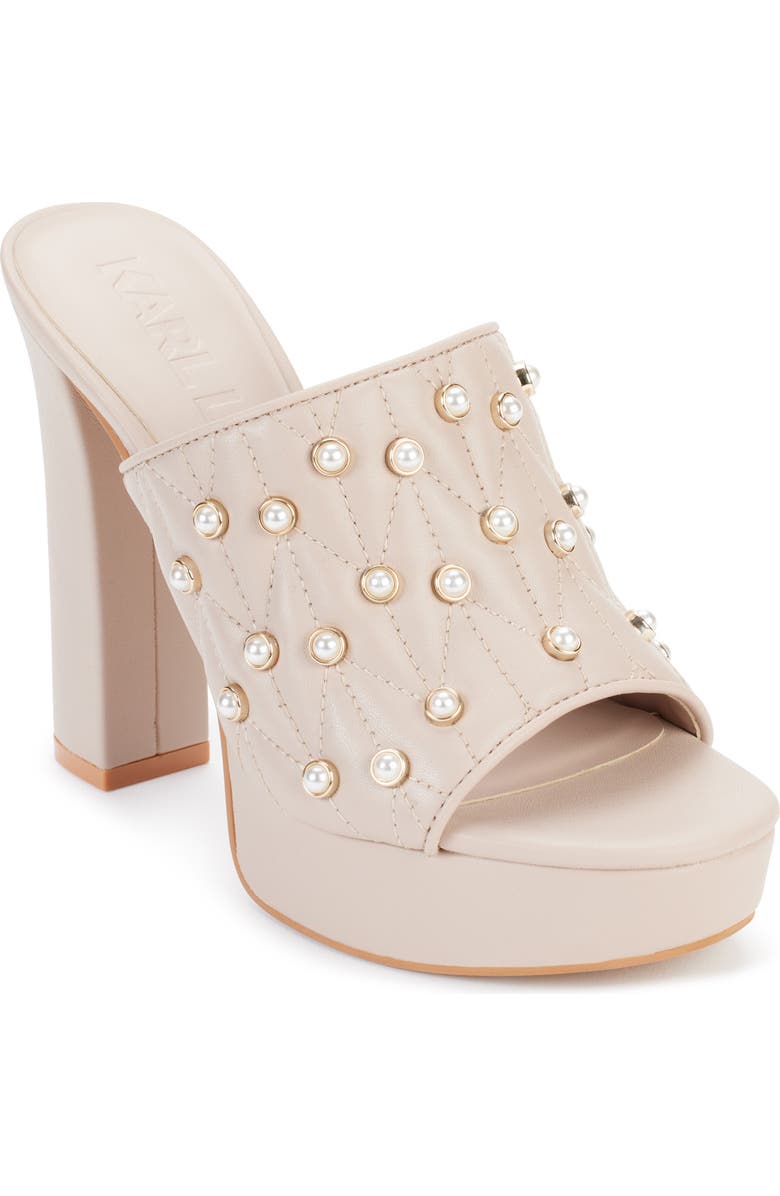 KARL LAGERFELD PARIS Aviva Platform Sandal, Main, color, Shell
