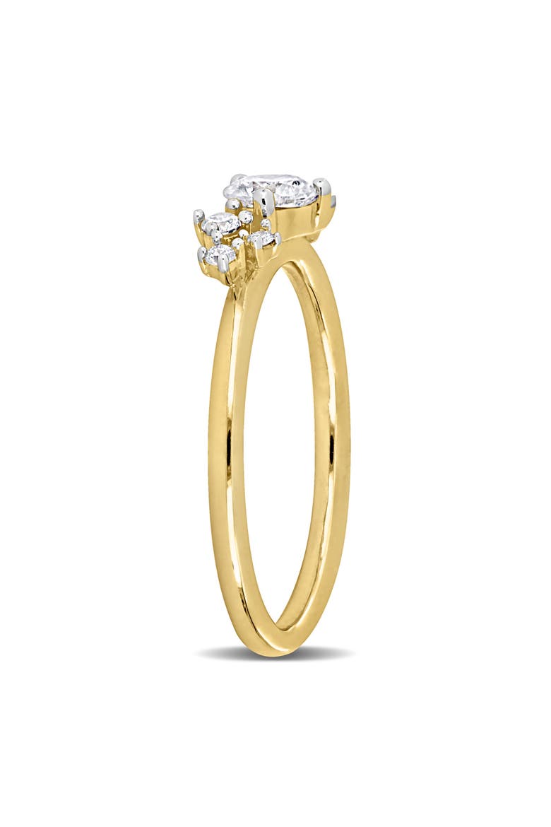 1/2 CTW Diamond Cluster Ring 14k Gold, Alternate, color, 14k Yellow Gold