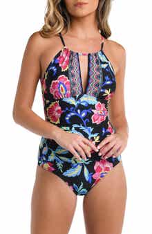 La Blanca Midnight Keyhole One-Piece Swimsuit