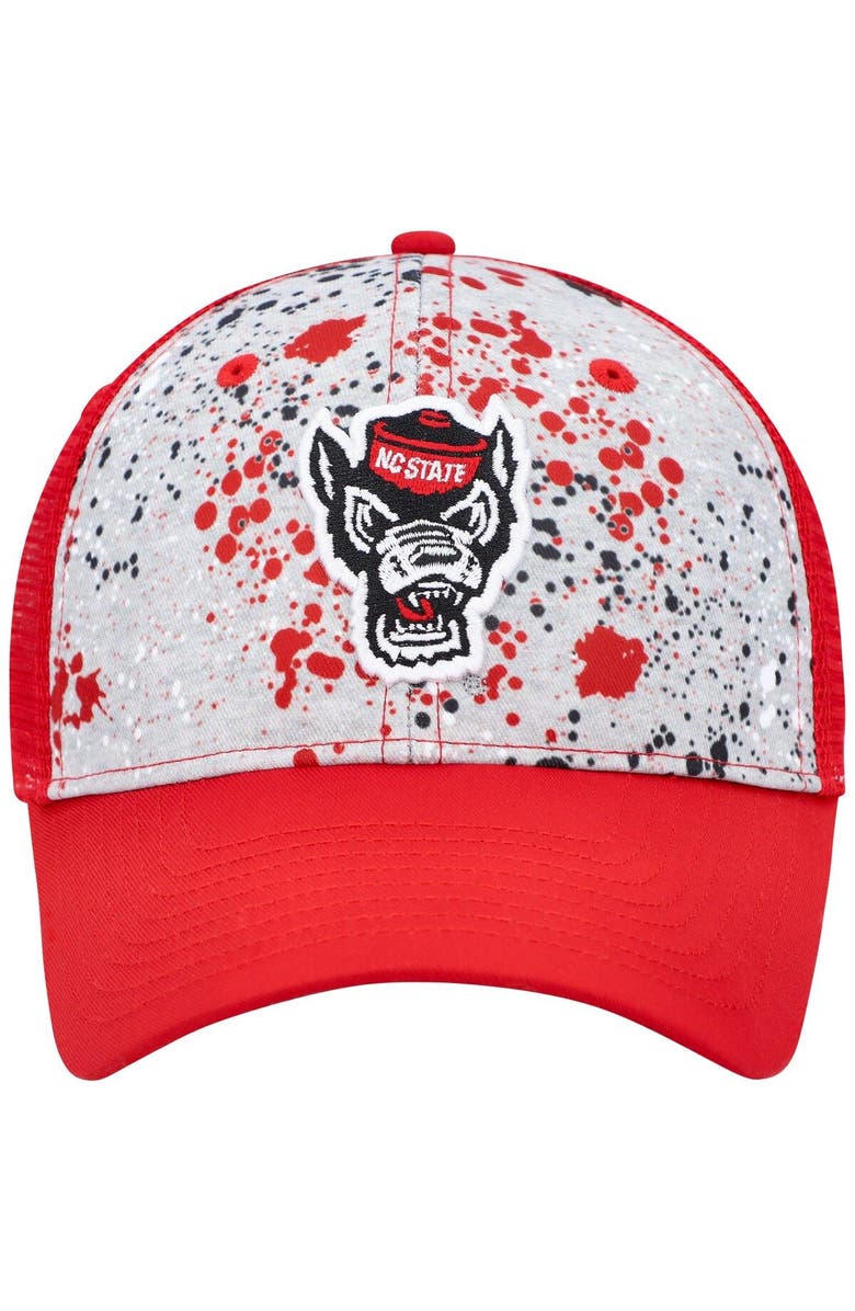 COLOSSEUM Men's Colosseum  Gray/Red NC State Wolfpack Love Fern Trucker Snapback Hat, Alternate, color, Gray