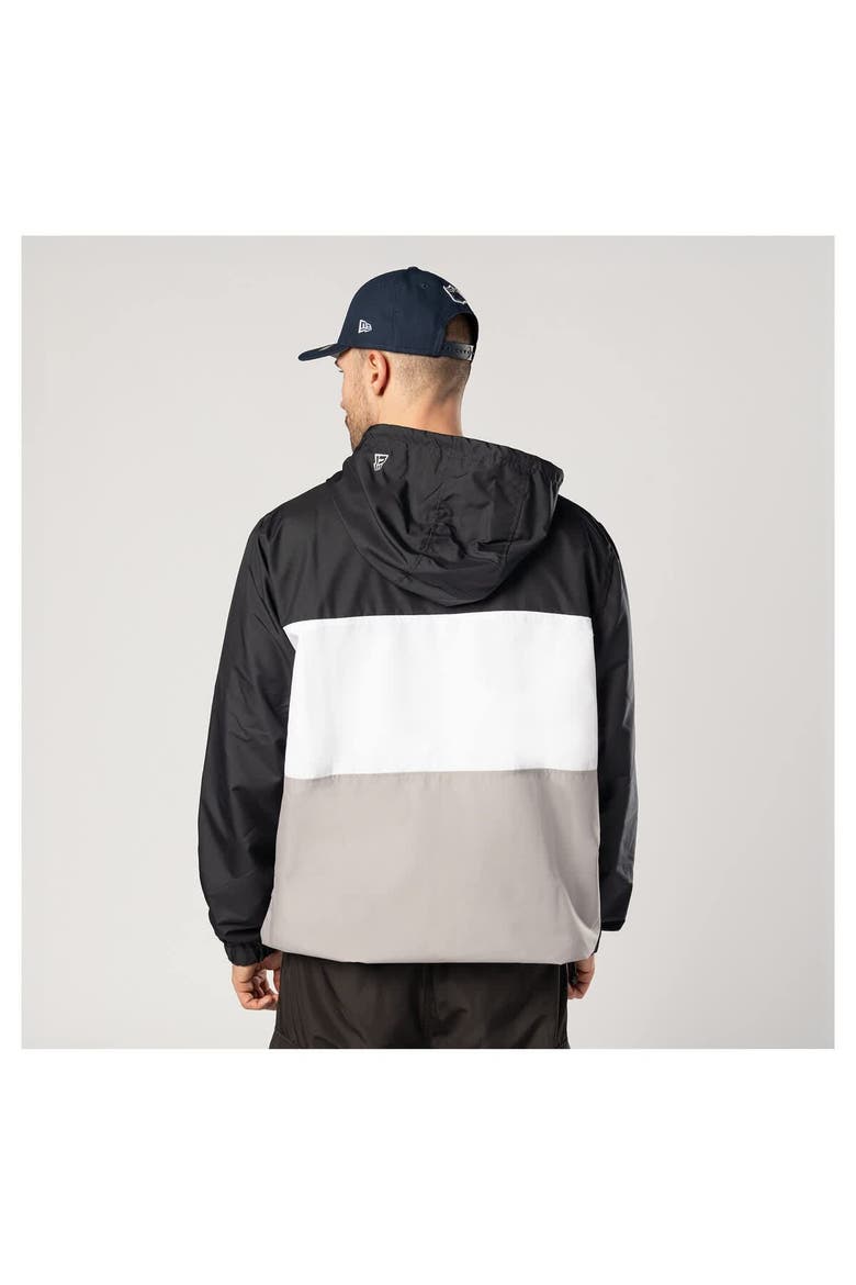 Men's New Era Navy Dallas Cowboys Ripstop Quarter-Zip Hooded Windbreaker, Alternate, color, Navy