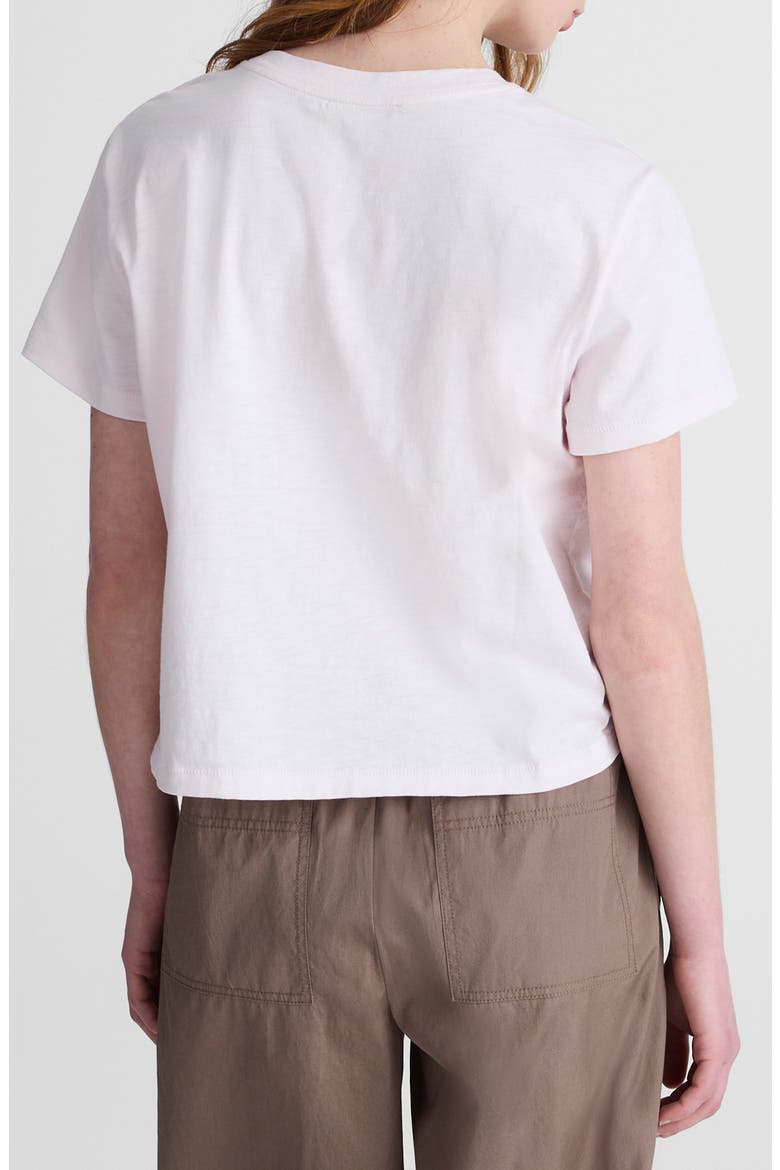 Boxy Crop Cotton Slub T-Shirt, Alternate, color, PALE PINK