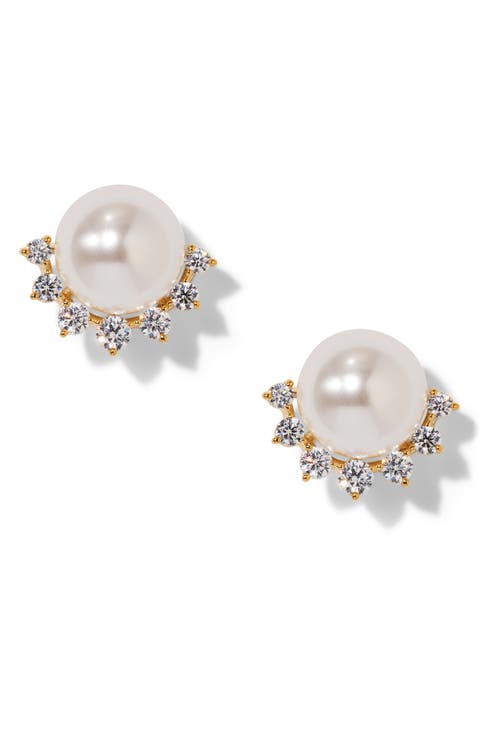 Faux Pearl Stud Earrings