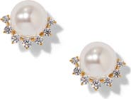 Nadri Faux Pearl Stud Earrings